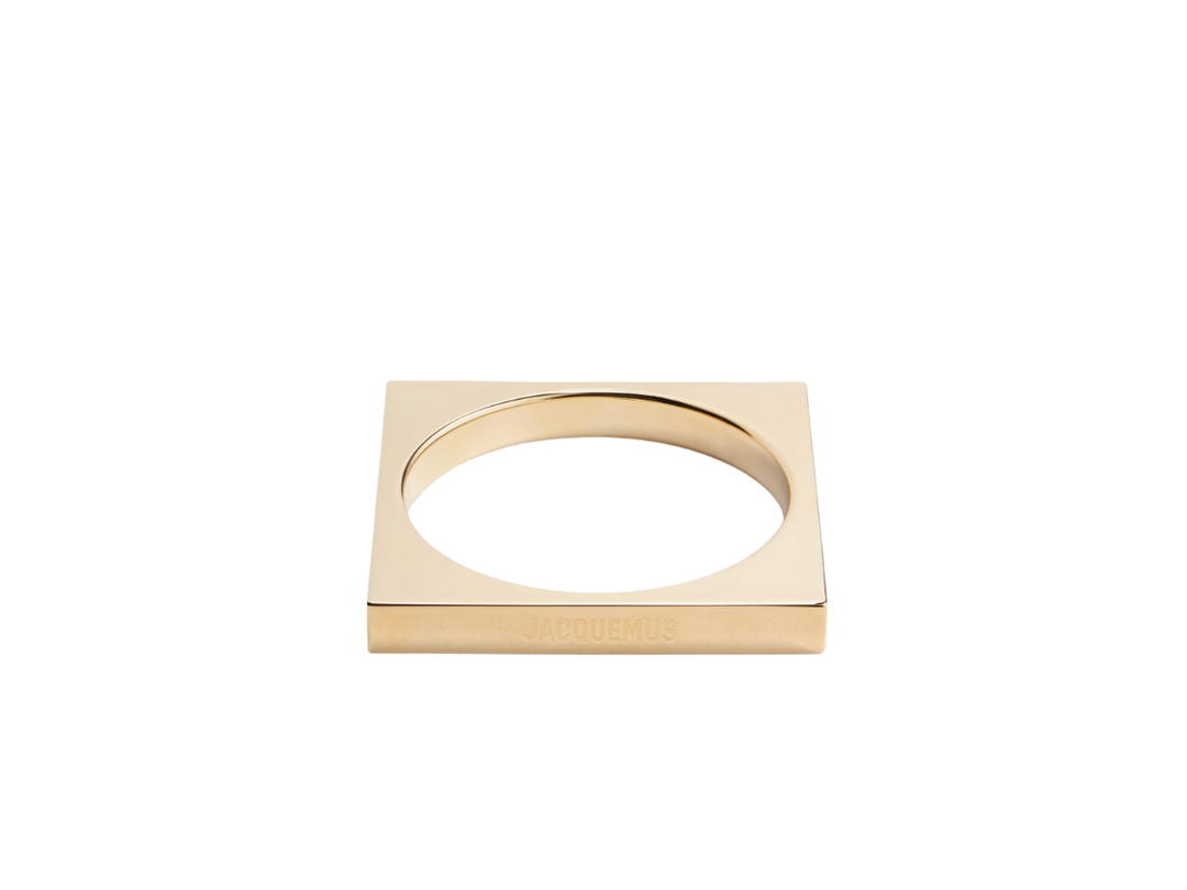 Jacquemus Jacquemus Le Bracelet Carré In Aluminium Square Bracelet Light Gold