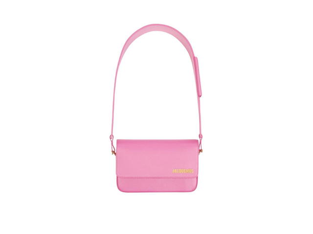 Jacquemus Jacquemus Le Carinu Flap Shoulder Bag In Leather With Gold Metal Logo And Hardware Pink - view 1