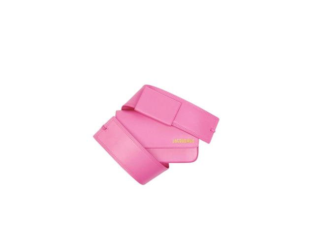 Jacquemus Jacquemus Le Carinu Flap Shoulder Bag In Leather With Gold Metal Logo And Hardware Pink - view 2