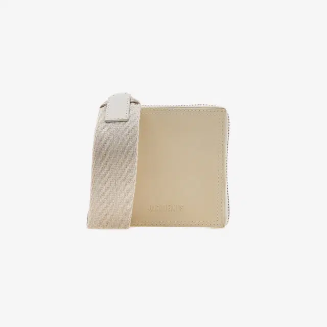 Jacquemus Jacquemus Le Carre Rond Lanyard Square Wallet Ivory - view 1