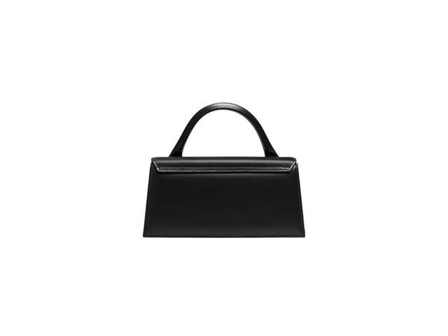 Jacquemus Jacquemus Le Chiquito Long In Leather With Gold Metal Logo And Hardware Black - view 2