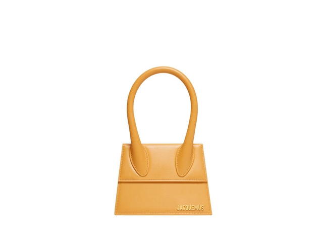 Jacquemus Jacquemus Le Chiquito Moyen In Smooth Leather With Gold Metal Hardware Dark Yellow - view 1