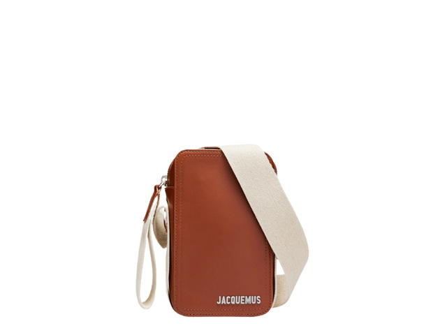 Jacquemus Jacquemus Le Cuerda Vertical Le Raphia In Smooth Leather With Silver Metal Logo And Hardware Brown - view 1