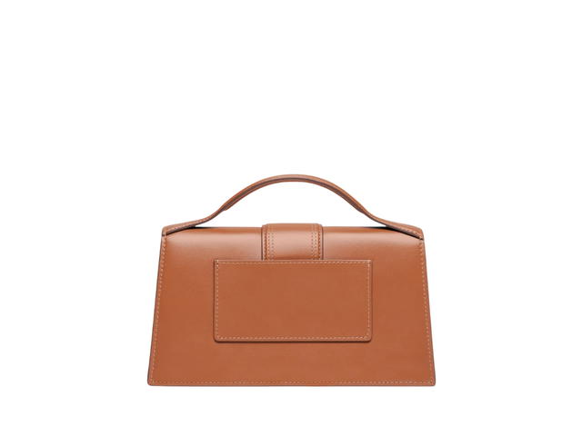 Jacquemus Jacquemus Le Grand Bambino Crossbody Flap Bag In Smooth Leather With Gold Metal Logo And Hardware Light Brown - view 2