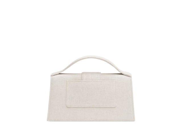 Jacquemus Jacquemus Le Grand Bambino In Cotton-Linen With Gold Metal Logo And Hardware Light Greige - view 2