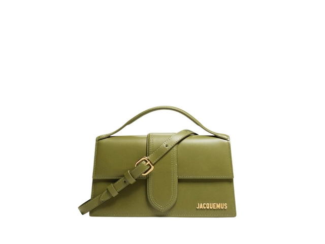 Jacquemus Jacquemus Le Grand Bambino In Smooth Leather With Gold Metal Hardware Khaki - view 1