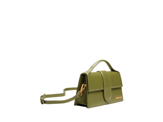 Jacquemus Jacquemus Le Grand Bambino In Smooth Leather With Gold Metal Hardware Khaki - view 3