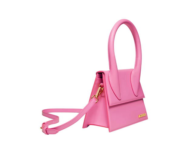 Jacquemus Jacquemus Le Grand Chiquito In Cowskin With Gold Metal Logo-Hardware Pink - view 3