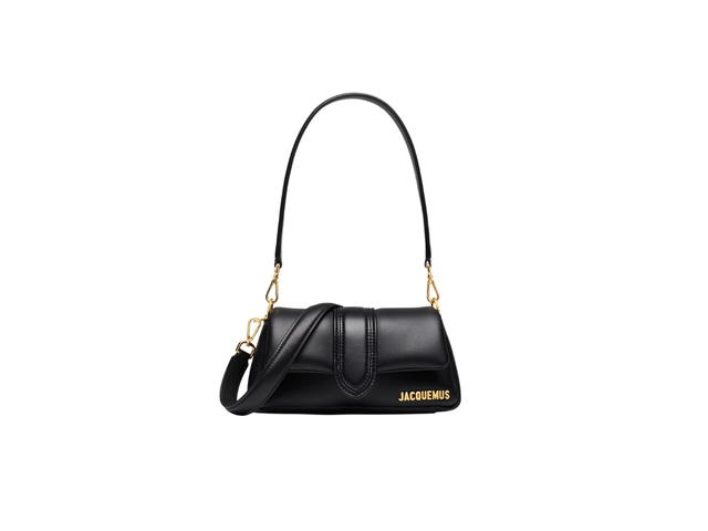 Jacquemus Jacquemus Le Petit Bambimou In Soft Padded Lamb Leather With Gold Metal Logo And Hardware Black - view 1