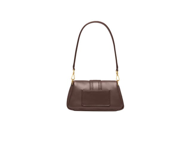 Jacquemus Jacquemus Le Petit Bambimou In Soft Padded Lamb Leather With Gold Metal Logo And Hardware Medium Brown - view 2