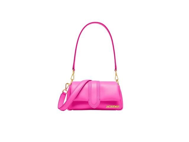 Jacquemus Jacquemus Le Petit Bambimou In Soft Padded Lamb Leather With Gold Metal Logo And Hardware Neon Pink - view 1