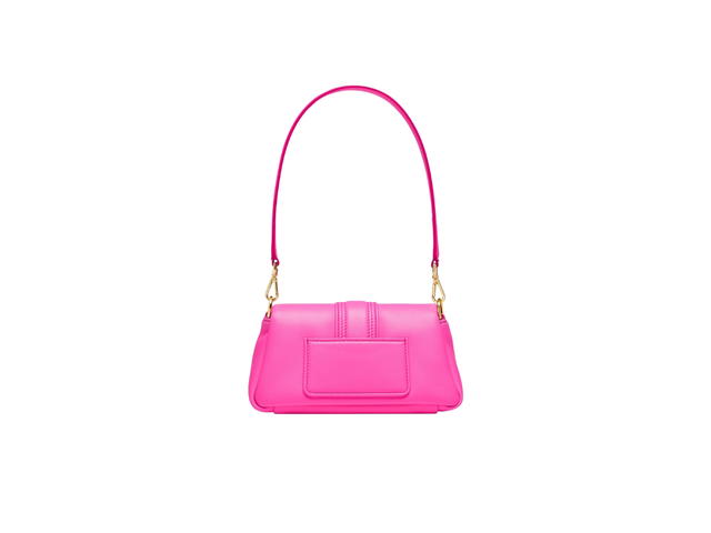 Jacquemus Jacquemus Le Petit Bambimou In Soft Padded Lamb Leather With Gold Metal Logo And Hardware Neon Pink - view 2