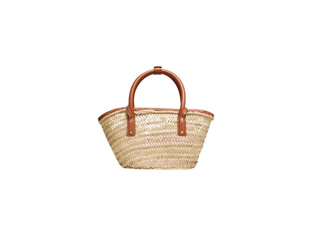 Jacquemus Jacquemus Le Petit Panier Soli Mini Beach Basket Bag With Gold Metal Logo And Hardware Brown - view 3