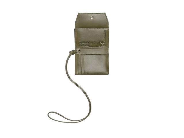 Jacquemus Jacquemus Le Porte In Smooth Leather Cowskin With Silver Metal Logo Hardware Khaki - view 2