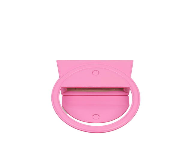 Jacquemus Jacquemus Le Sac Rond In Smooth leather Structured Round With Gold Metal Hardware Pink - view 3