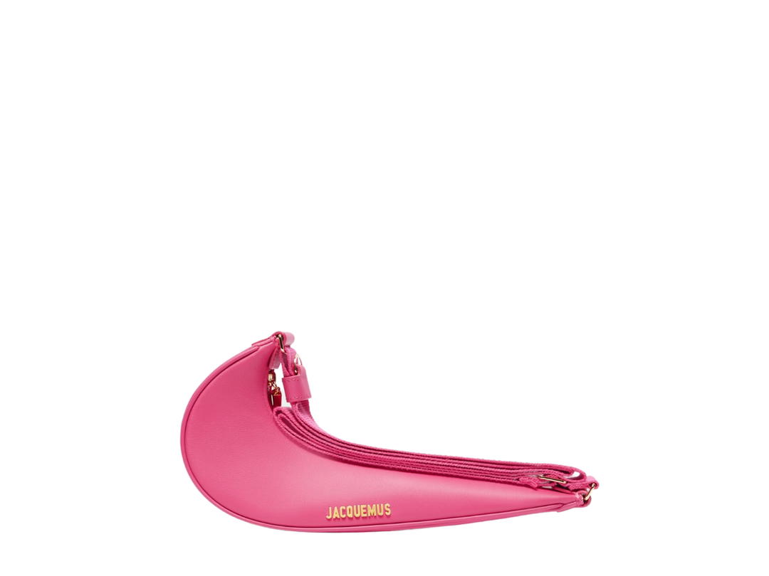 Jacquemus Jacquemus Le Sac Swoosh JACQUEMUS+NIKE In Cowskin With Gold Metal Logo-Hardware Dark Pink