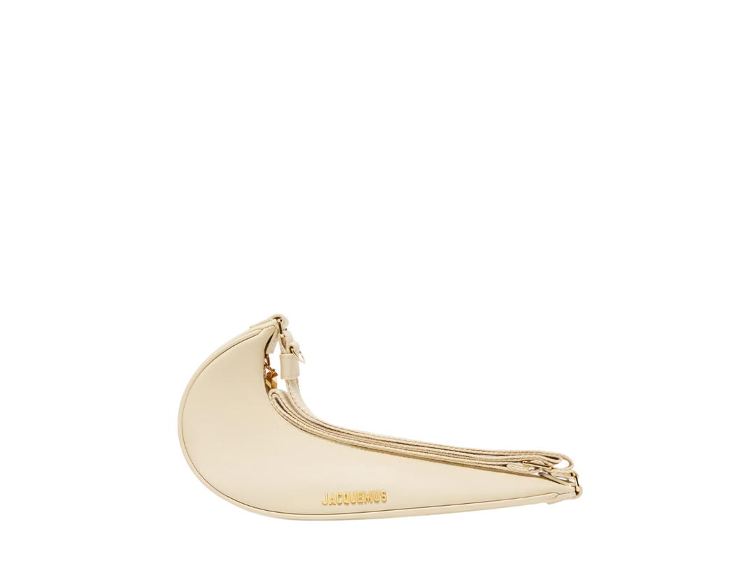 Jacquemus Jacquemus Le Sac Swoosh JACQUEMUS+NIKE In Cowskin With Gold Metal Logo-Hardware Ivory