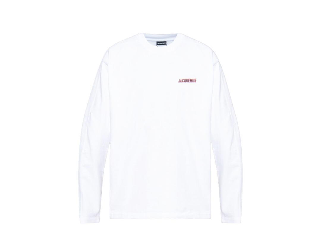 Jacquemus Jacquemus Pavane Long Sleeve T-Shirt With Logo White