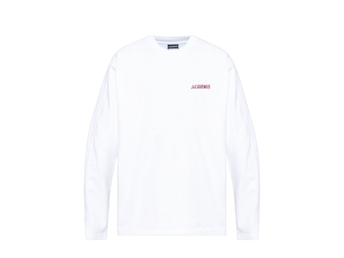 Jacquemus Jacquemus Pavane Long Sleeve T-Shirt With Logo White