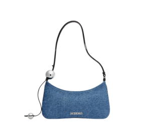 Buy Jacquemus The Bisou Perle In Denim With Gold Metal Logo And Hardware Blue at Sasom – Authentic and Ready to Ship