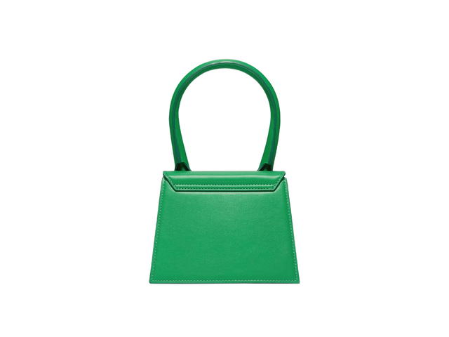 Jacquemus Jaquemus Le Chiquito Moyen In Smooth Leather Structured Bag With Gold Metal Logo And Hardware Green - view 2