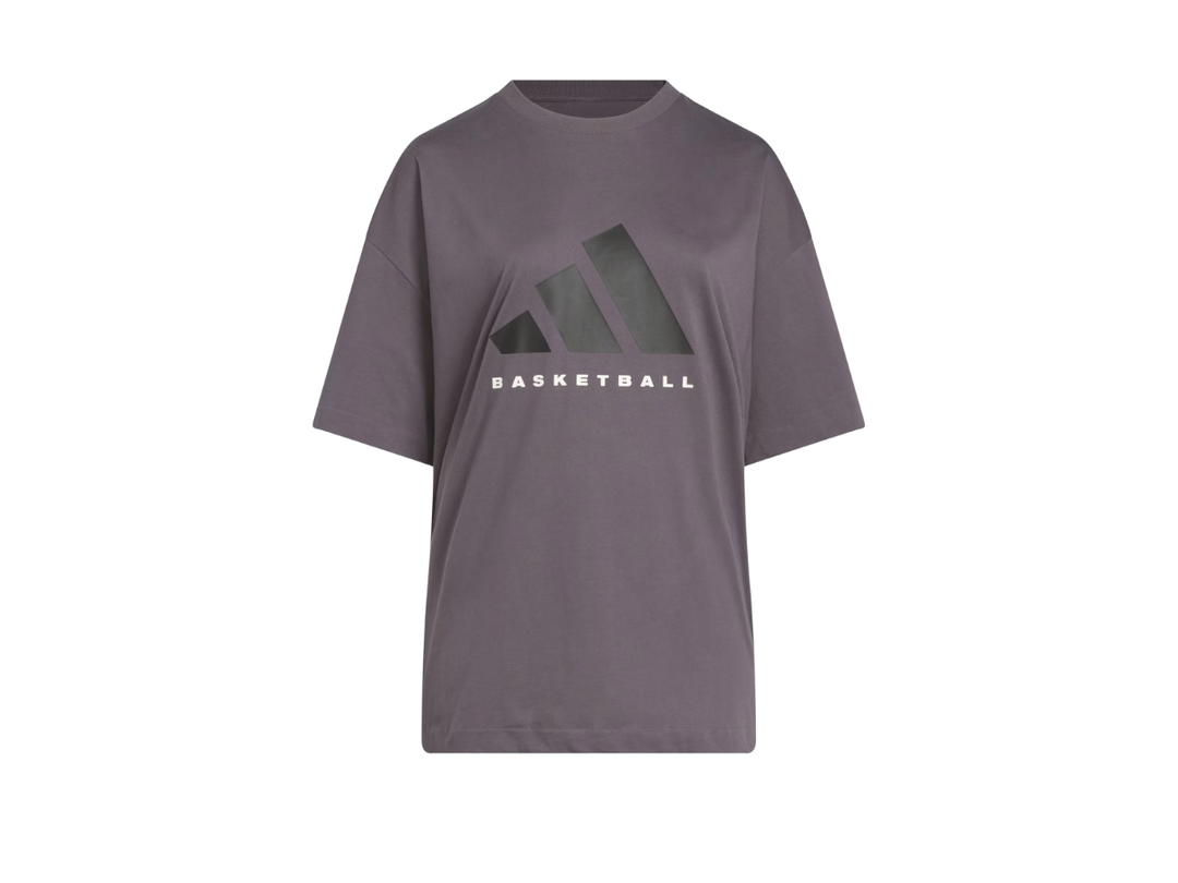 adidas adidas Basketball Tee Grey Strata