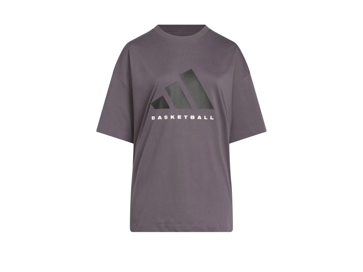 adidas adidas Basketball Tee Grey Strata