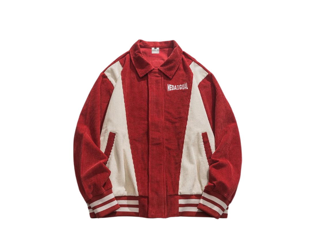 Jeera 168 Jeera 168 80 's Ruby Red Corduroy Jacket