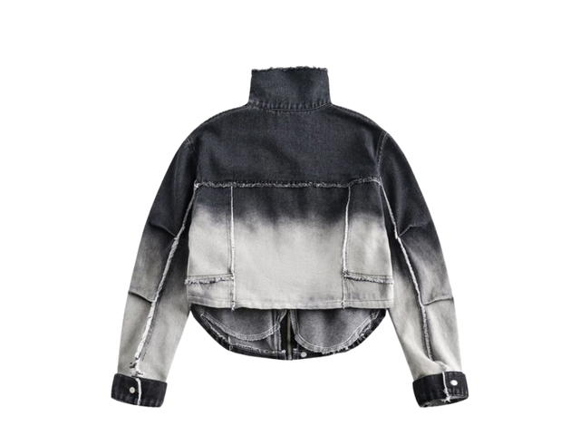 Jeera 168 Jeera 168 Black Gradient Denim Jacket - view 2