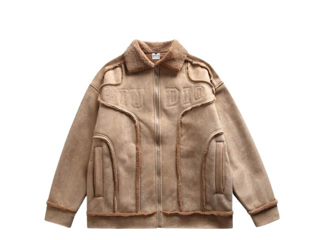 Jeera 168 Jeera 168 Brown Embossed Suede Jacket - view 1