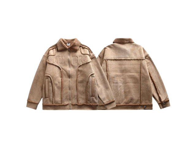 Jeera 168 Jeera 168 Brown Embossed Suede Jacket - view 3