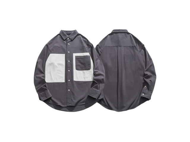 Jeera 168 Jeera 168 Gray Overlap Color Shirt - view 3