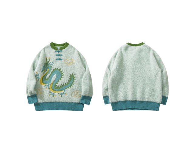 Jeera 168 Jeera 168 Green Dragon Style Sweater - view 3