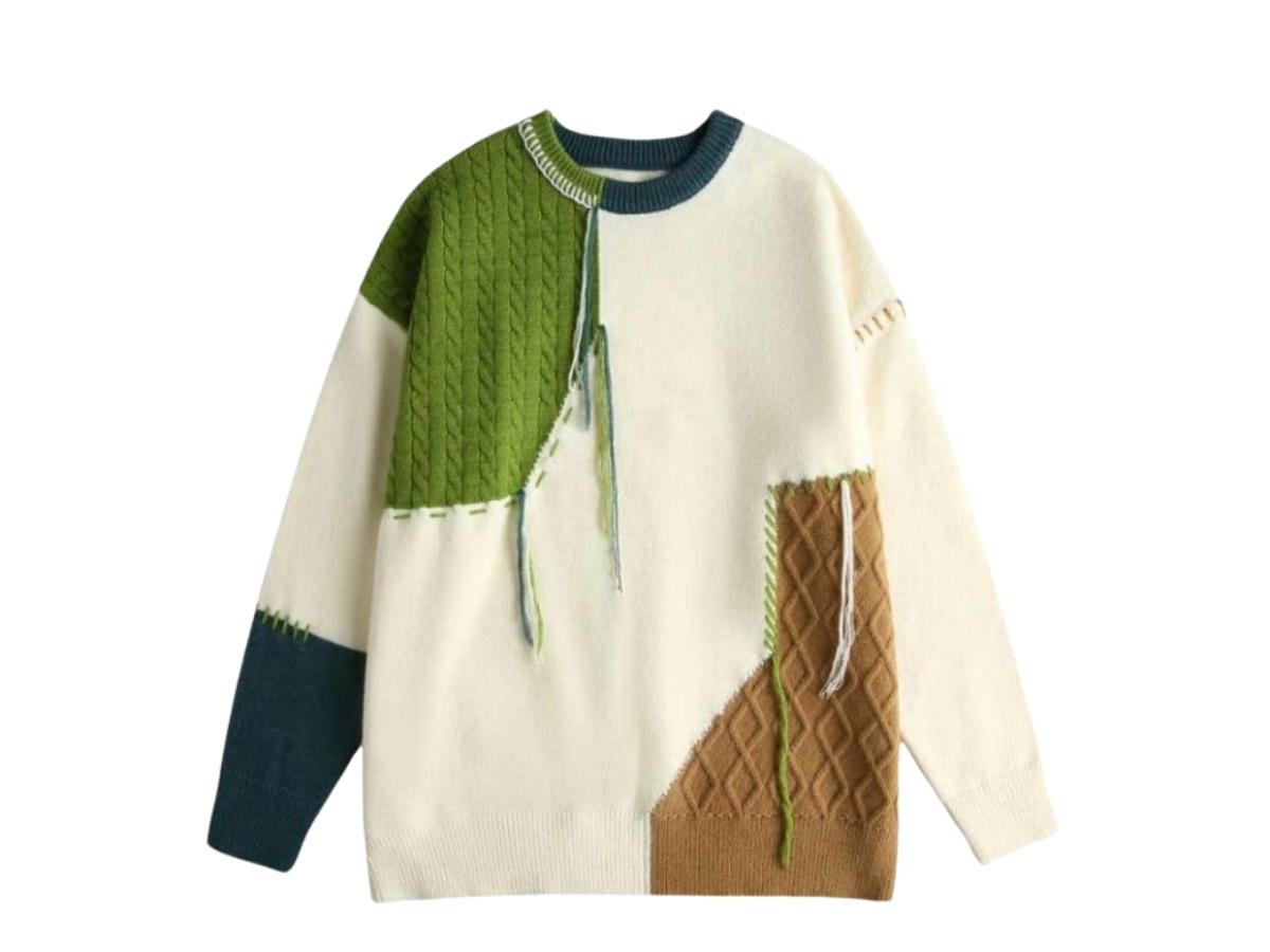 Jeera 168 Jeera 168 Green Tri-color Sweater