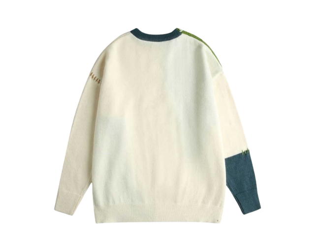 Jeera 168 Jeera 168 Green Tri-color Sweater - view 2