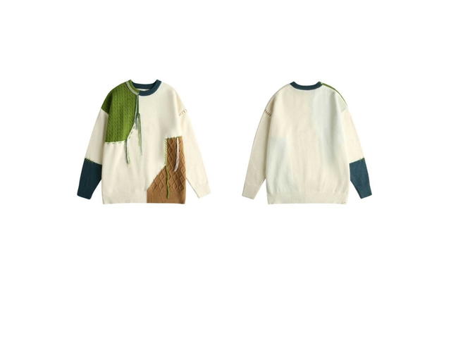 Jeera 168 Jeera 168 Green Tri-color Sweater - view 3