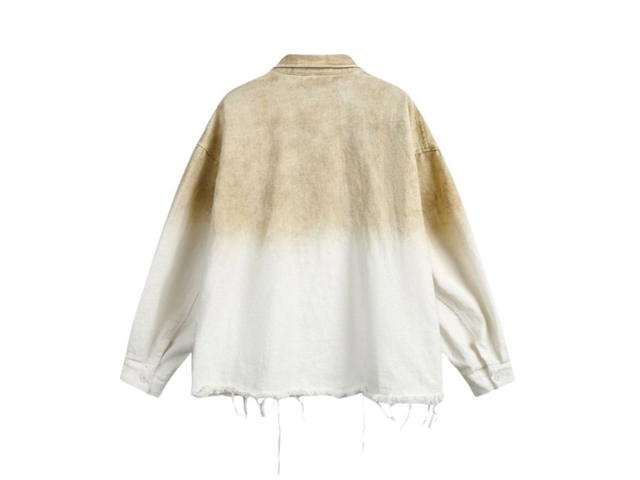 Jeera 168 Jeera 168 Khaki Diffuse Heart Two Tone Shirt - view 2