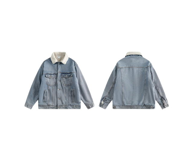 Jeera 168 Jeera 168 Lamb Wool Denim Jacket - view 3