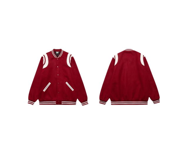 Jeera 168 Jeera 168 Red American Baseball Jacket - view 3