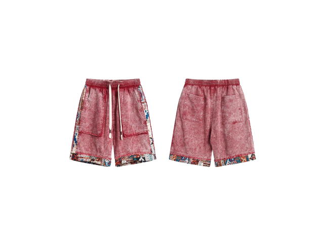 Jeera 168 Jeera 168 Red Bohemian Denim Short Pants - view 3