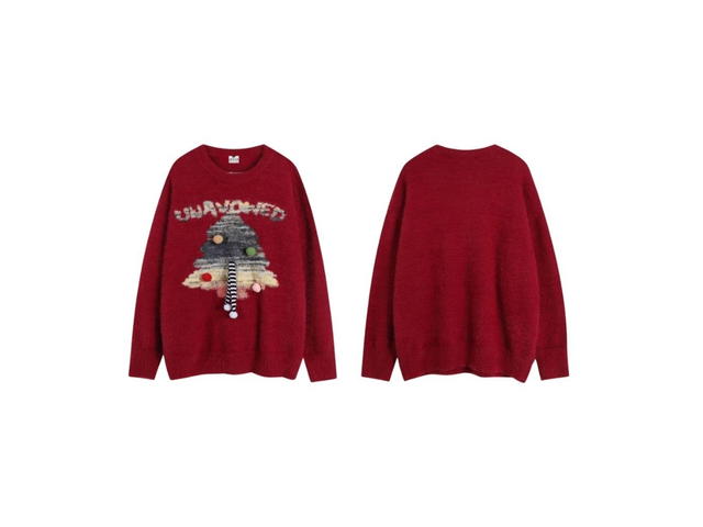 Jeera 168 Jeera 168 Red UNAVOWED Scarf Sweater - view 3