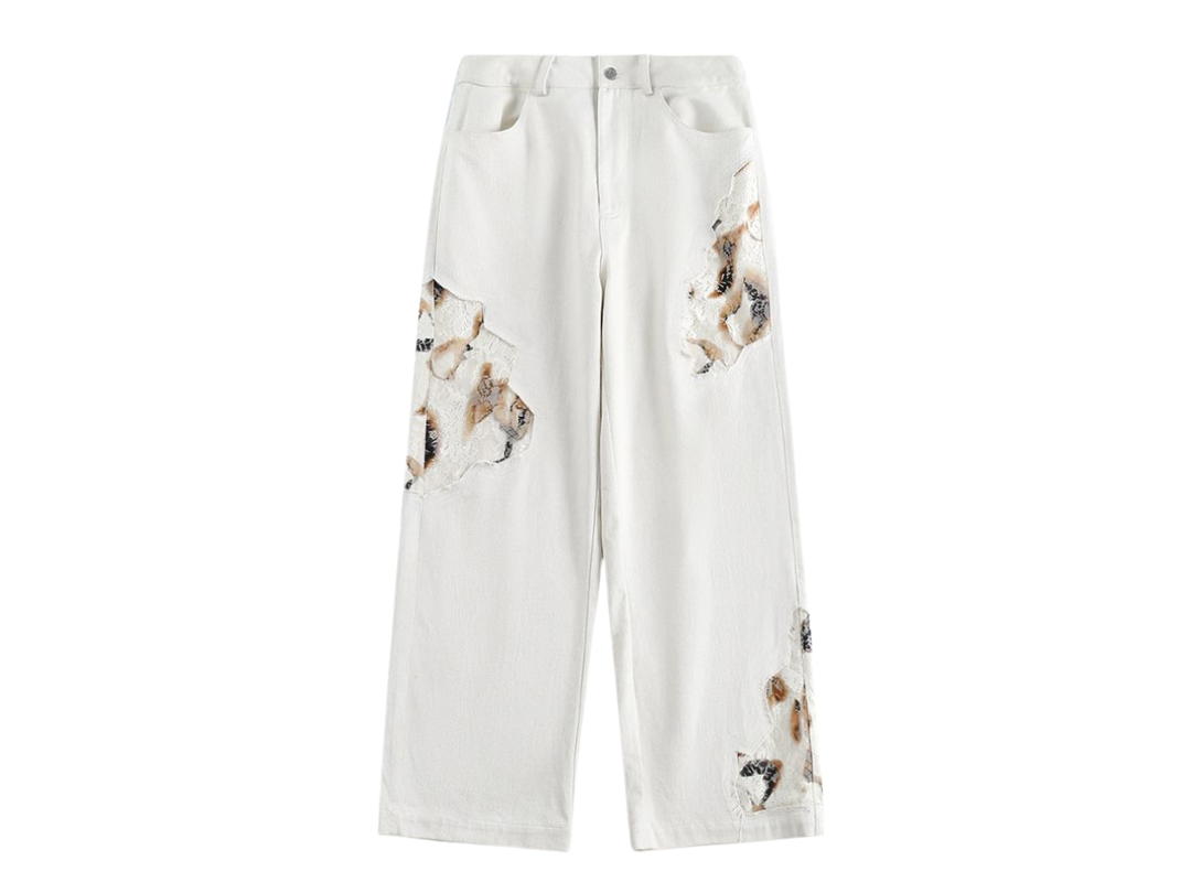 Jeera 168 Jeera 168 White Burnt Long Pants