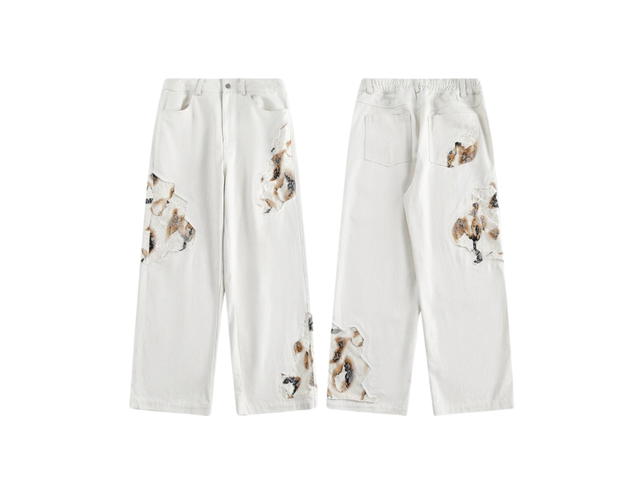 Jeera 168 Jeera 168 White Burnt Long Pants - view 3