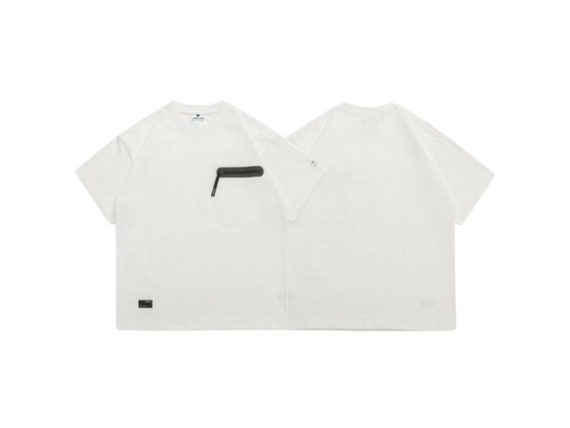 Jeera 168 Jeera 168 White Left Chest Zipper T-Shirt - view 3