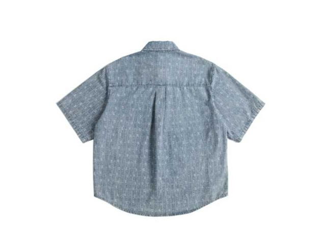Jeera 168 (พร้อมส่ง) Jeera 168 Blossom print denim Short Sleeve Shirt - view 3