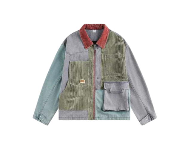 Jeera 168 (พร้อมส่ง) Jeera 168 Contrast Corduroy multi-pocket Jacket - view 1