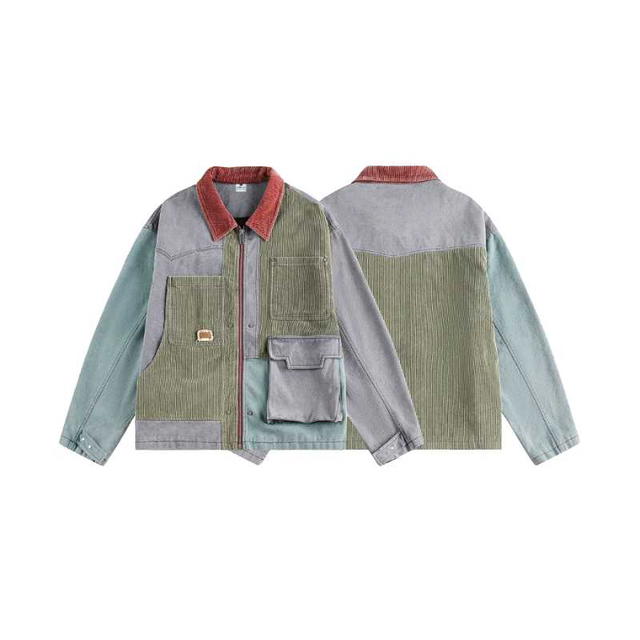 Jeera 168 (พร้อมส่ง) Jeera 168 Contrast Corduroy multi-pocket Jacket - view 3
