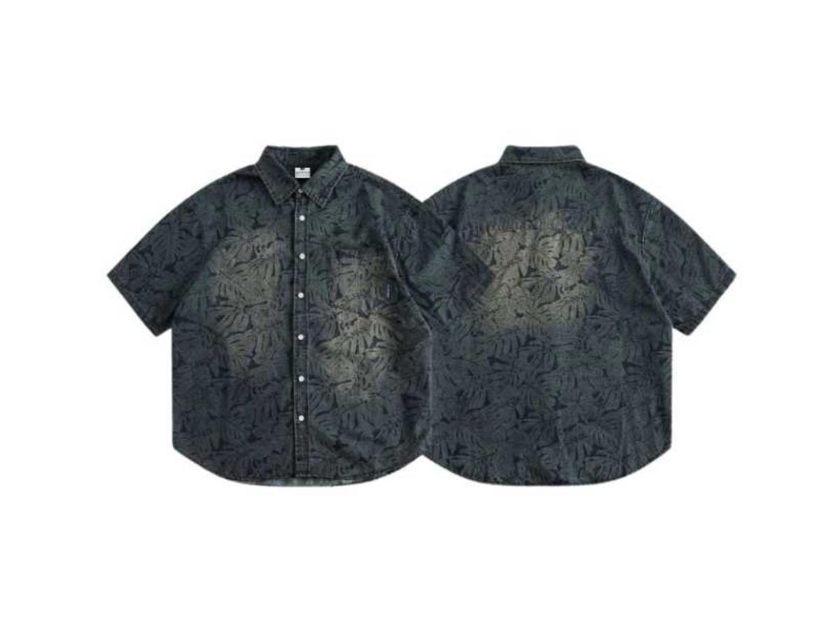 Jeera 168 (พร้อมส่ง) Jeera 168 Leaf Short Sleeve Shirt