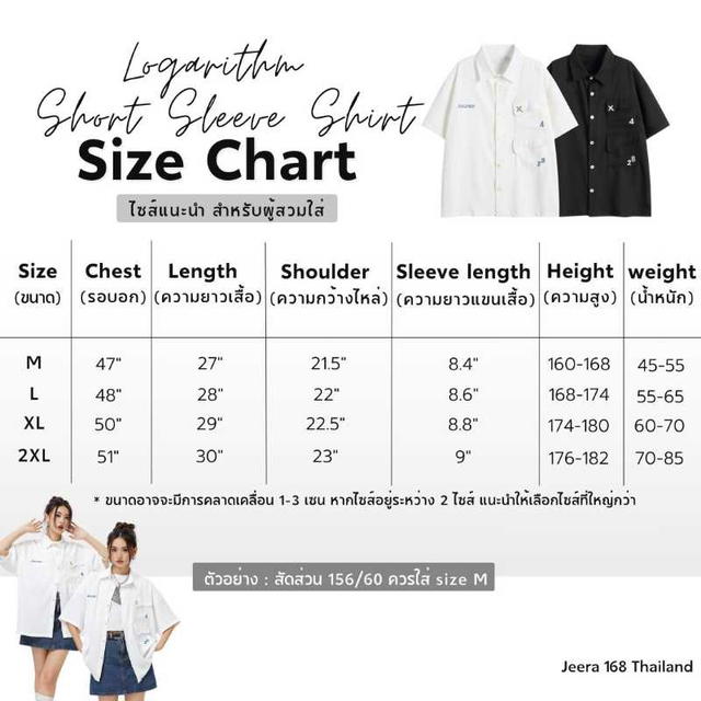 Jeera 168 (พร้อมส่ง) Jeera 168 Logarithm Short Sleeve Shirt - Black - view 4