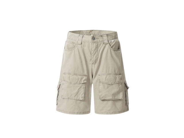 Jeera 168 (พร้อมส่ง) Jeera168 Craem Multi-Pocket Cargo Short pants - view 1